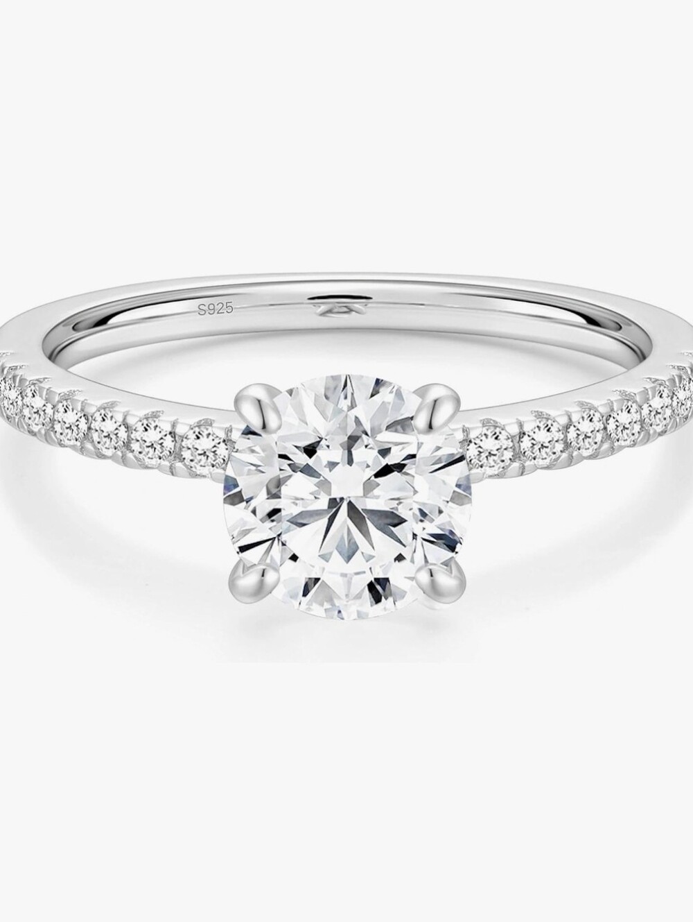 Sterling Silver Moissanite Solitaire Ring